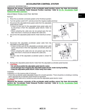 2009-2013 Nissan Quest Accelerator Control System manual Preview image 5