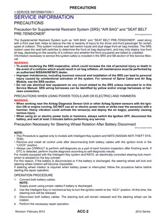 2012-2013 Nissan Sentra B16 repair manual Preview image 2
