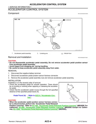 2012-2013 Nissan Sentra B16 repair manual Preview image 4