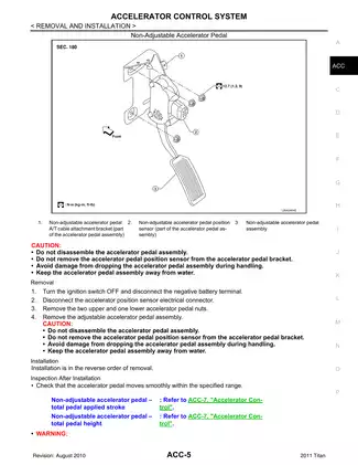 2011-2013 Nissan Titan A60 Accelerator Control System manual Preview image 5