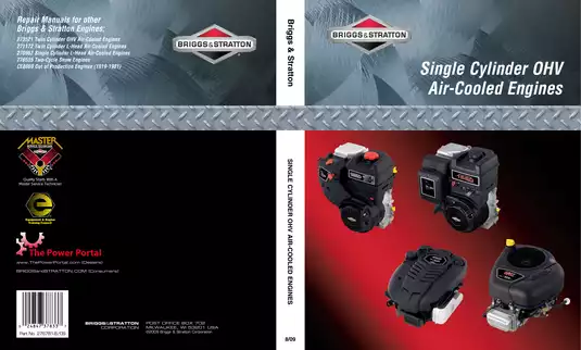Briggs & Stratton single cylinder OHV air-cooled engine service manual