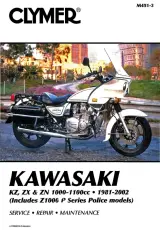 1981–2002 Kawasaki KZ, ZX, ZN 1000cc-1100cc Service Manual (ISBN 0-89287-878-9) – preview page 1