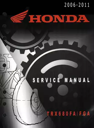 2006-2011 Honda Rincon 680, TRX680FA, TRX680FGA service manual Preview image 1