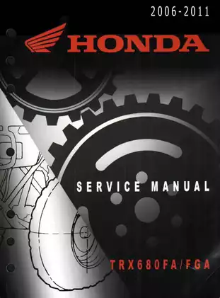 Honda ATV Service Manual for TRX680FGA Models