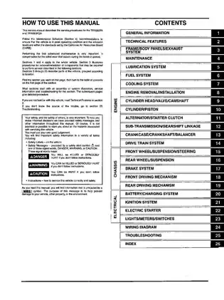 Honda ATV Service Manual for TRX680FGA Models Preview image 3
