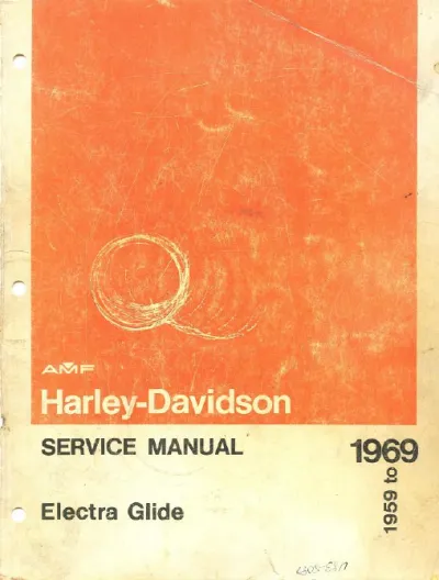 Preview: 1959–1969 Harley-Davidson Electra Glide, Duo-Glide Service & Repair Manual (P/N 99482-69)