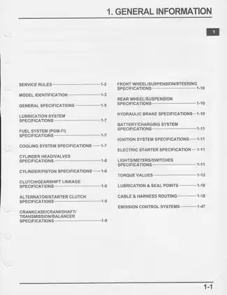 2010-2013 Honda CBR250R, CBR250RA sport bike manual Preview image 2