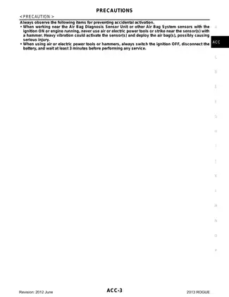 2013 Nissan Rogue Accelerator Control System manual Preview image 3