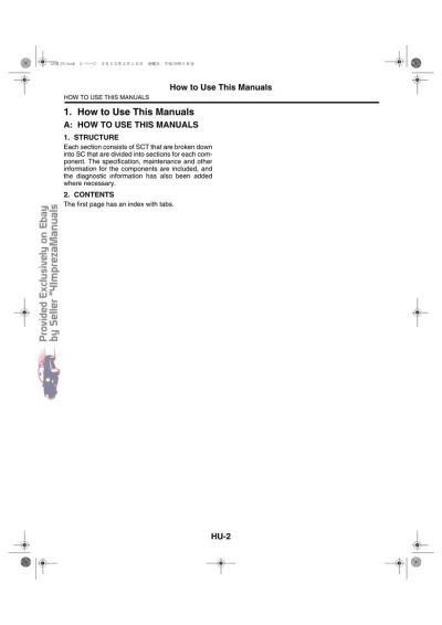 Preview: 2013 Subaru Impreza & Subaru XV, GJ/GP Series Service Manual  (P/N G1140BE2)