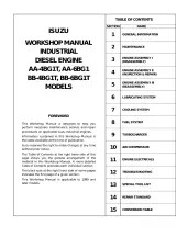 1999 and Later Isuzu AA-4BG1T, AA-6BG1, BB-4BG1T & BB-6BG1T Industrial Diesel Engine Workshop Manual (P/N IDE-2370) – preview page 2