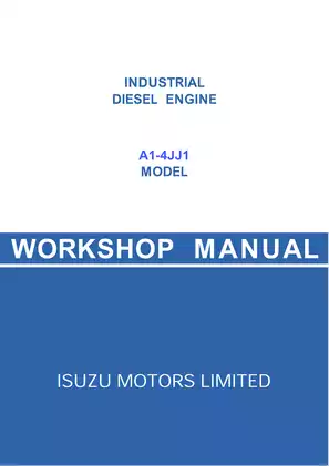 Isuzu A1-4JJ1 series industrial diesel engine workshop manual Preview image 1