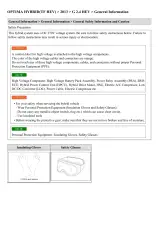 2013 Kia Optima Hybrid G 2.4 HEV Service & Repair Manual – preview page 1