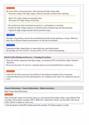 2013 Kia Optima Hybrid G 2.4 HEV Service Manual - Comprehensive Guide for Maintenance & Repair Preview image 5