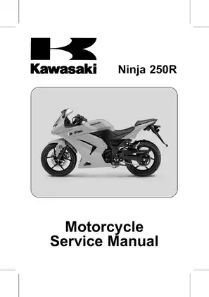 2008-2009 Kawasaki Ninja 250R, EX 250 service manual Preview image 1