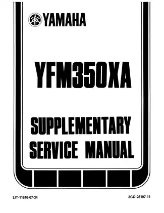 1987-1990 Yamaha Warrior 350 ATV service manual Preview image 3