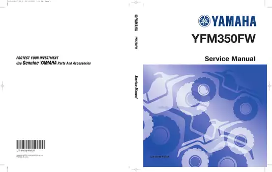 1987-1997 Yamaha Big Bear 350 4x4 4WD SE service manual