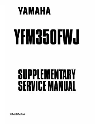 1987-1997 Yamaha Big Bear 350 4x4 4WD SE service manual Preview image 2