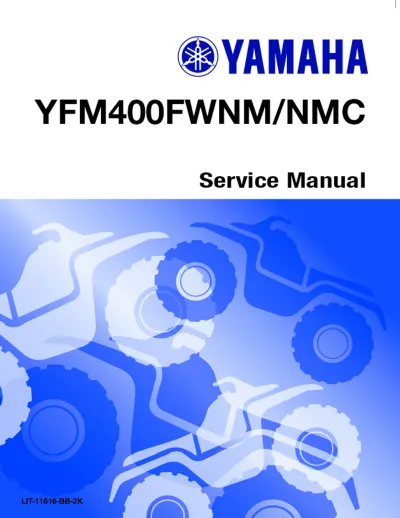 Preview: Yamaha Big Bear 400, YFM400FWNM and YFM400FNMC ATV 2000–2001 Service Manual (P/N LIT-11616-13-22, LIT-11616-13-34)