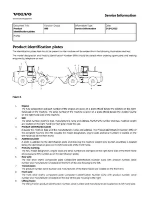 Volvo L70D Loader Service Manual (Construction Equipment) Preview image 2