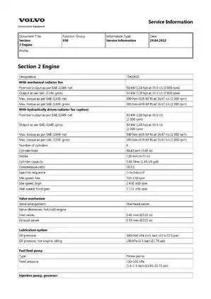 Volvo L70D wheel loader service manual Preview image 5