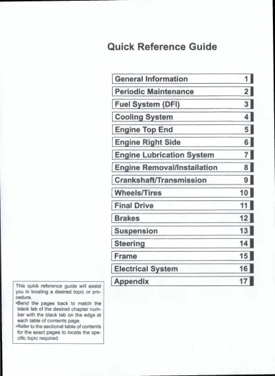 Preview: Kawasaki KSF450B, KFX450R ATV Service Manual 2008 (P/N 92104-1063)