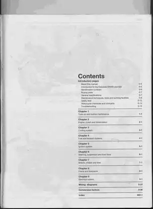 Kawasaki EN450 & EN500 Motorcycle Service Manual (1985-2004)