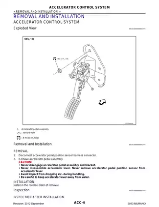 2013 Nissan Murano Z51 Accelerator Control System manual Preview image 4