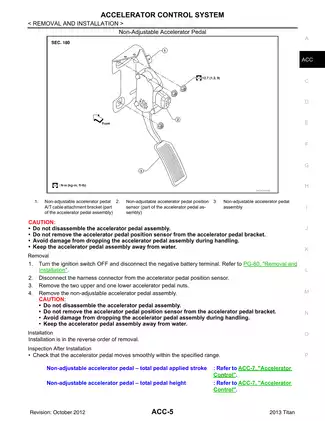 2013 Nissan Titan A60 series ACCELERATOR CONTROL SYSTEM manual Preview image 5