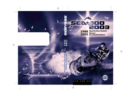 Preview: 1988–2003 Bombardier Sea-Doo WSP, SPI, SPX, GTI, GTS, HX, XP GSX, GTX Series PWC Manual (P/N 219 100 031, 219 100 034)