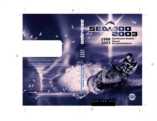 1988-2003 Bombardier WSP, SPI, SPX, GTI, GTS, HX, XP, GSX, GTX Sea-Doo repair manual