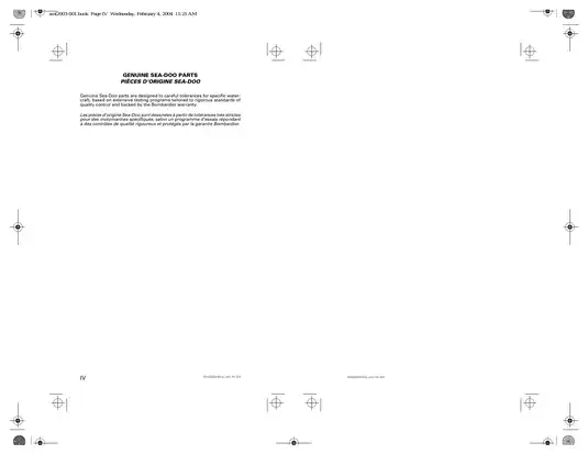 1988-2003 Bombardier WSP, SPI, SPX, GTI, GTS, HX, XP, GSX, GTX Sea-Doo repair manual Preview image 5