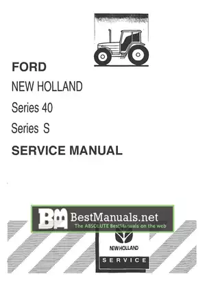 Ford New Holland series 40, series S, 5640, 6640, 7740, 7840, 8240, 8340 row-crop tractor manual Preview image 1