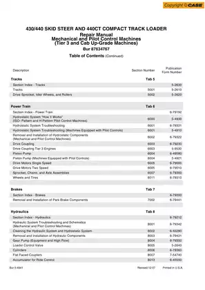 Case 430, 440 skid steer loader and 440CT compact track loader repair manual Preview image 2