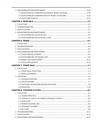 KIOTI CK25/CK30 Workshop Manual - Complete Guide for Maintenance and Repair Preview image 4