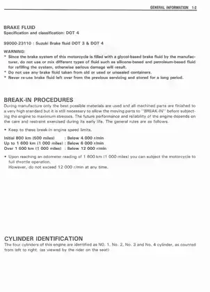 1989-1997 Suzuki Katana 600 GSX-600F service manual Preview image 5