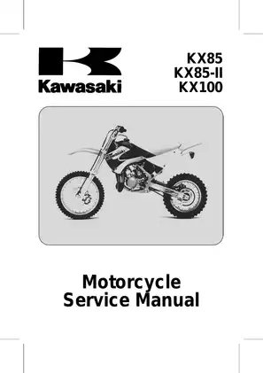 2001-2013 Kawasaki KX85, KX85-II, KX100 service manual Preview image 1