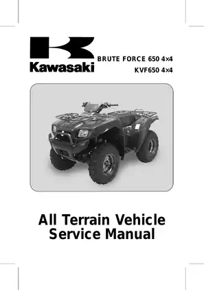 2005-2013 Kawasaki Brute Force 650, KVF650 4x4 ATV service manual Preview image 1