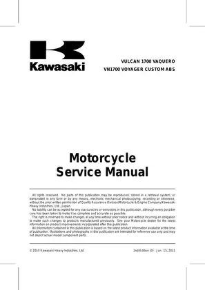 2011-2012 Kawasaki Vulcan 1700 Vaquero service manual Preview image 5