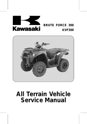 2012-2013 Kawasaki Brute Force 300, KVF300 ATV manual