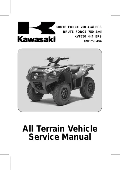 Preview: 2012–2013 Kawasaki Brute Force 750 4x4i IRS / EPS ATV Service Manual (P/N 99924-1446-02)