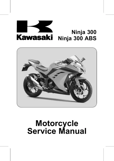 Preview: Kawasaki Ninja 300 and Ninja 300 ABS OEM Service Manual 2013 (PN 99924-1460-01)