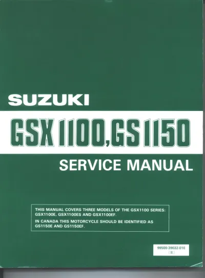 Preview: Suzuki GSX1100, GS1150 manual, 1980–1987 models (P/N 99500-39032-01E)