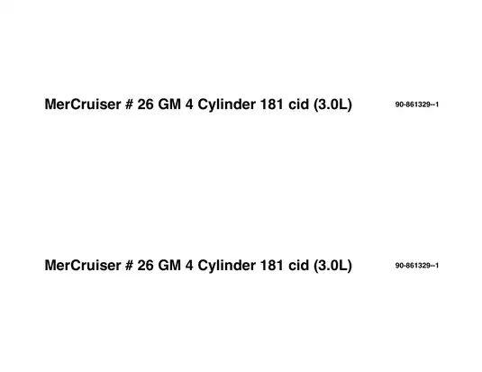 MerCruiser 3.0L 181 CID Marine Engine Service Manual Preview image 2
