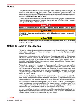 1998-2003 Mercury MerCruiser 181 cid 3.0L marine engines GM 4 cylinder service manual Preview image 3