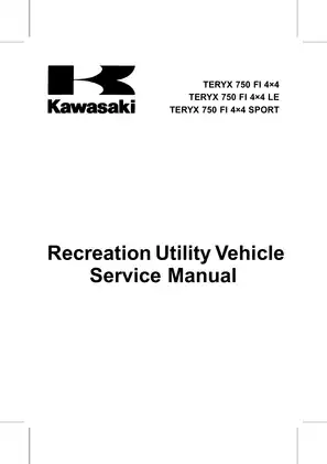 2010-2013 Kawasaki Teryx 750 FI, KRF750 Recreation Utility Vehicle service manual Preview image 5
