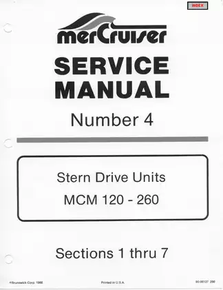 Comprehensive MerCruiser MCM 120 - 260 Stern Drive Service Manual