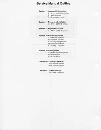 Comprehensive MerCruiser Marine Engine Service Manual for 4 Cylinder Models Preview image 4