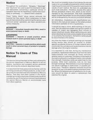 1985-1989 Mercruiser Mercury Marine No. 8, 4 cyl,  marine engine service manual Preview image 5