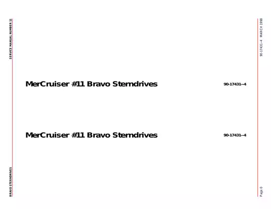 1988-1998 Mercruiser Number 11 Bravo Sterndrive service manual Preview image 2