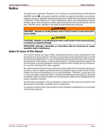 MerCruiser Bravo Sterndrives Service Manual #11 (1998) - Comprehensive Guide Preview image 3